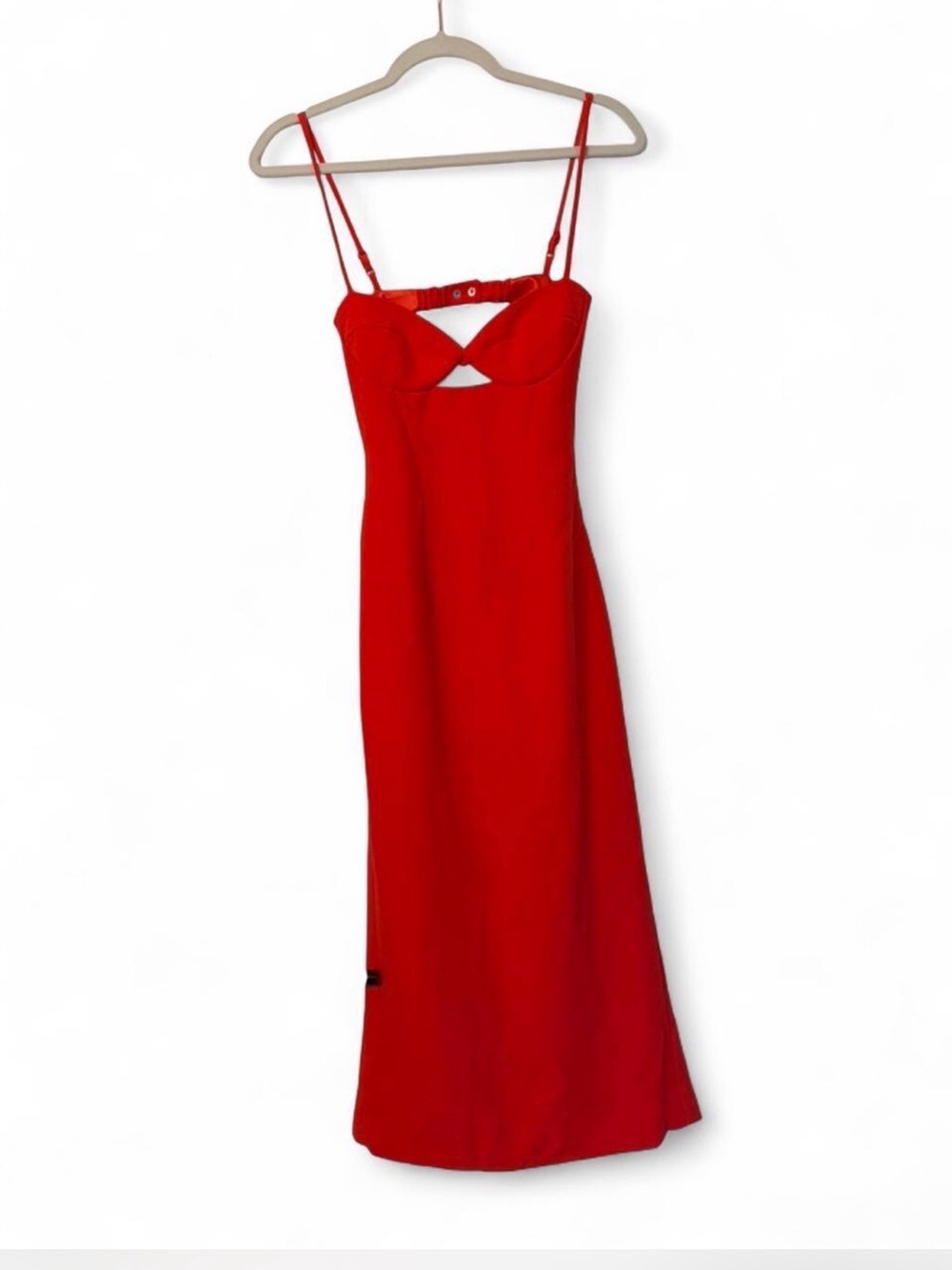 Elegant Red Midi Dress